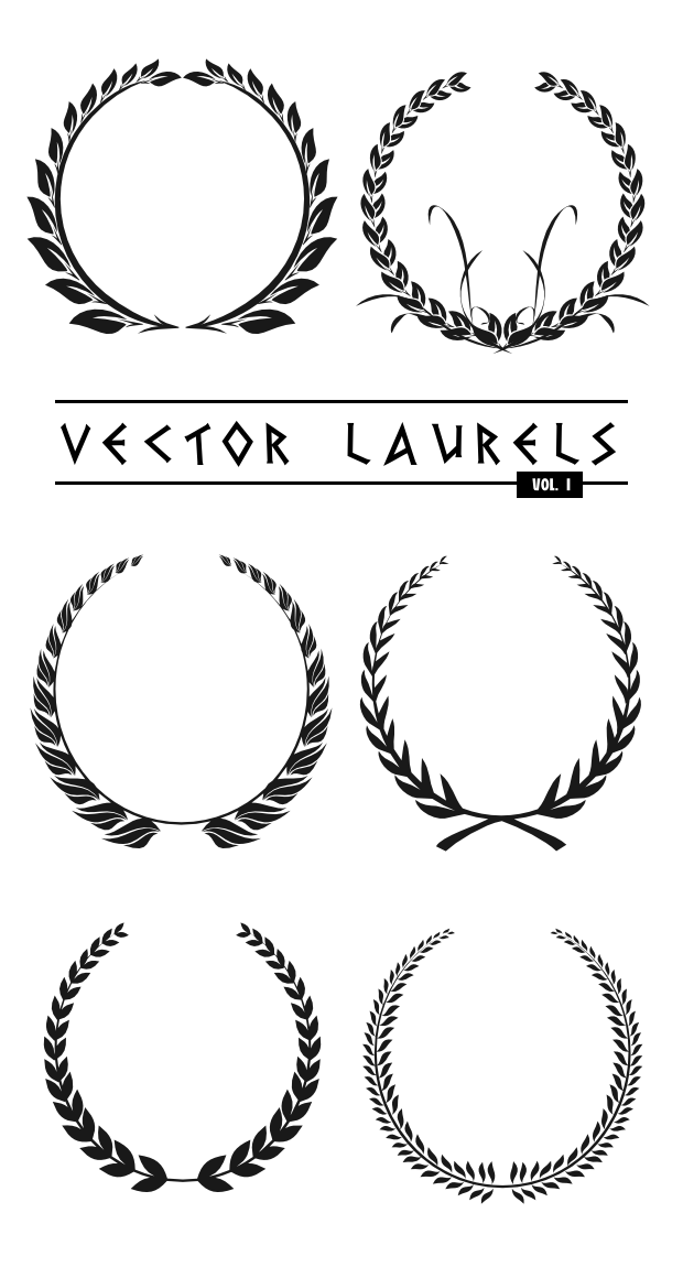 620x1150 6 Free Vector Laurels