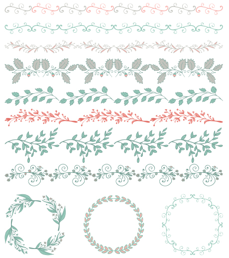 460x518 Borders With Frame And Laurel Wreath Cute Vector 04 Free Download