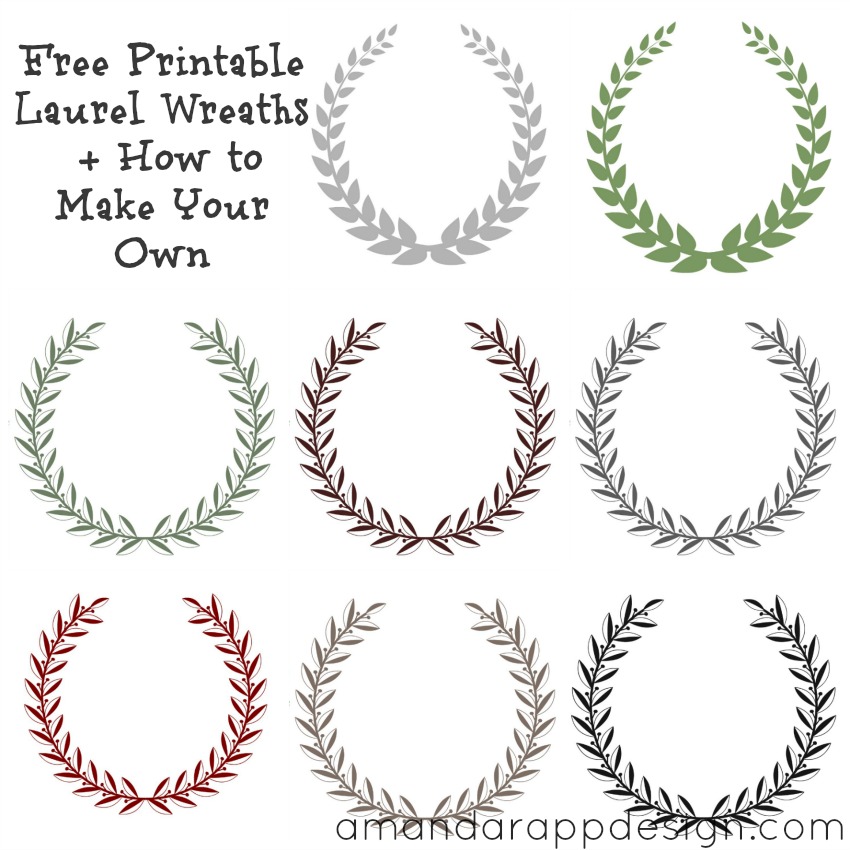 850x850 Free Laurel Vector Free Printable Laurel Wreaths How To Make Your