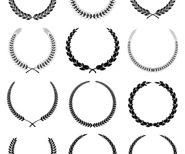 600x500 Laurel Wreaths Vector Collection