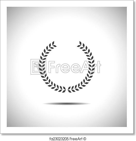 561x581 Free Art Print Of Laurel Wreath Vector Icon Freeart Fa23023205