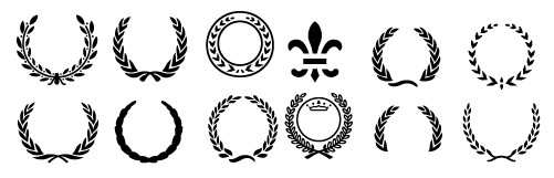 501x161 Free Laurel Wreath Vectors. Inky Wreaths, Free
