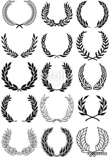347x500 Laurel Wreaths Vector Set Stock Image And Royalty Free Vector