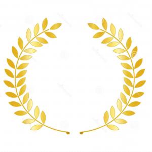 300x300 Realistic Golden Trophy With Gold Laurel Wreath Vector