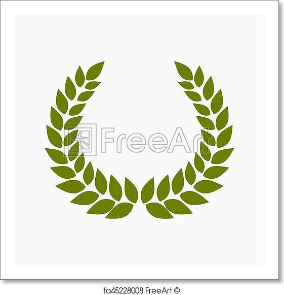 561x581 Free Art Print Of Green Laurel Wreath. Green Laurel Wreath. Vector