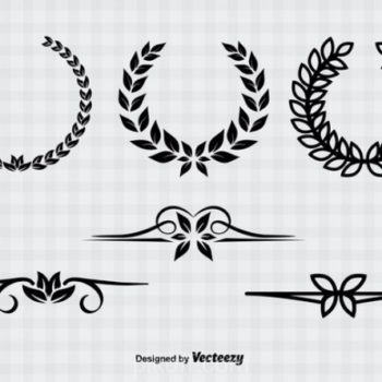 350x350 Laurel Wreath Design Free Download