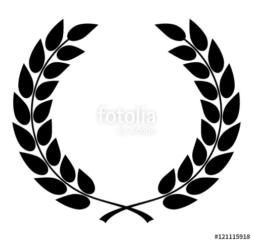 500x478 Laurel Wreath Vector In Black On White Background Stock Image