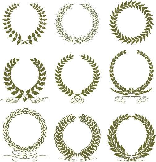 504x523 Laurel Wreaths Free Vector In Adobe Illustrator Ai ( .ai