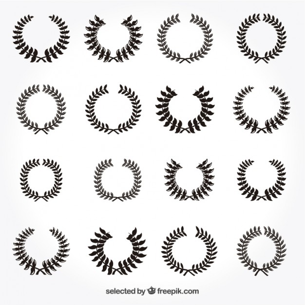 626x626 Variety Of Laurel Wreaths Vector Free Download