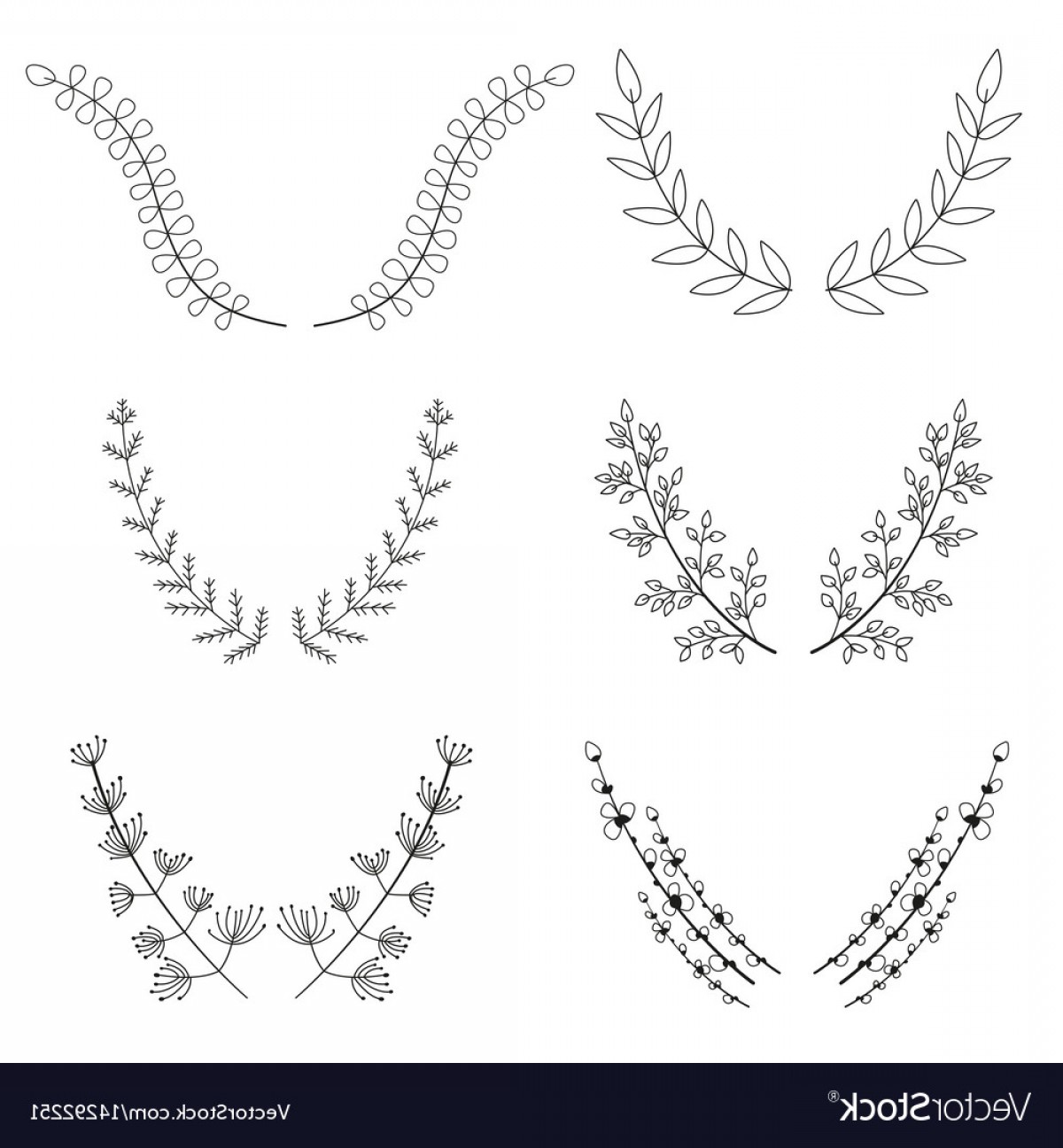 1200x1296 Hand Drawn Wreath Laurel Vector Sohadacouri