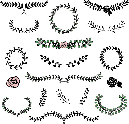 416x399 Simple Laurels Frames Ornament Vector Free Vector In Adobe