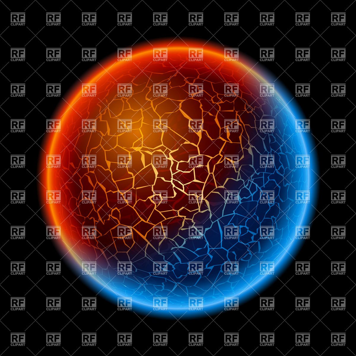 1200x1200 Fire And Ice Ball Planet
