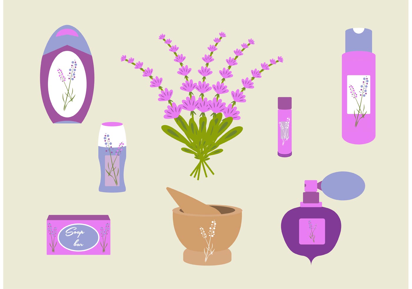 1400x980 Lavender Flower Free Vector Art