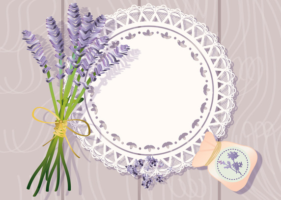 572x407 Doily With Lavender Background Vector Free Vector Download In