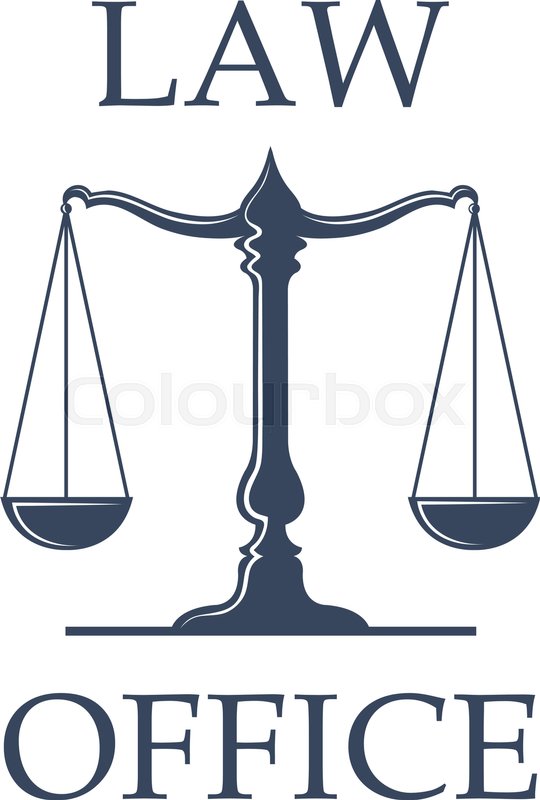 540x800 Law Or Advocate Office Emblem. Vector Icon With Scales Of Justice
