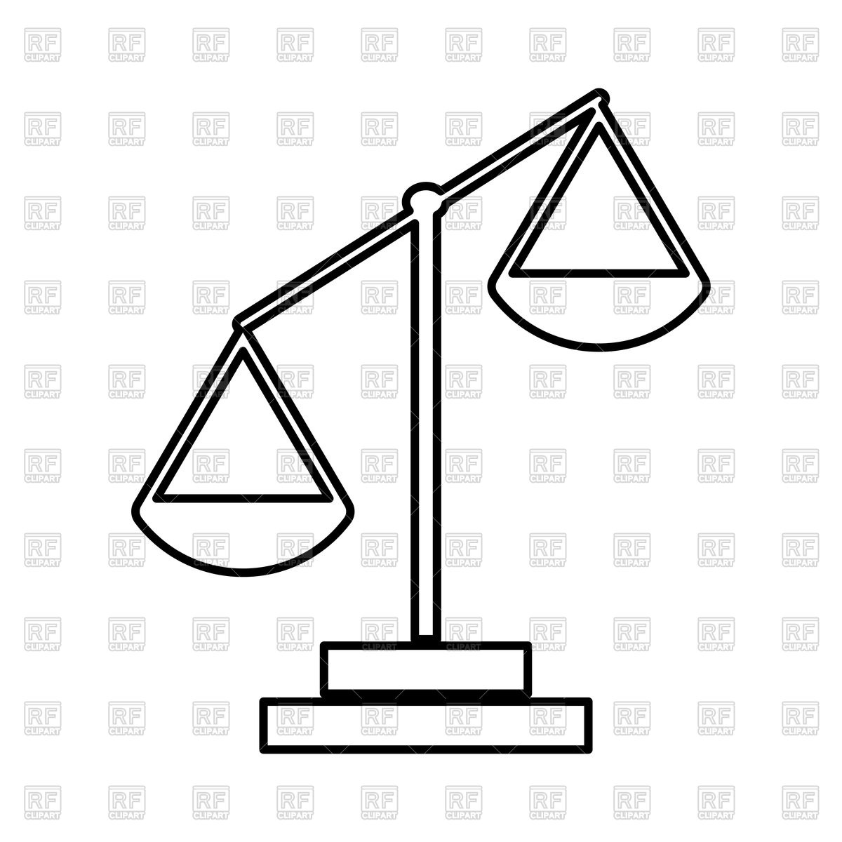 1200x1200 Law Scale Outline Vector Image Vector Artwork Of Objects