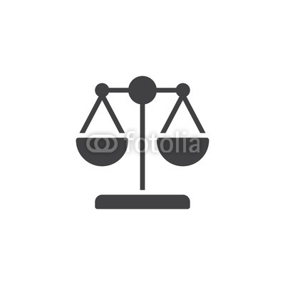 400x400 Law Scale Vector Icon. Filled Flat Sign For Mobile Concept And Web