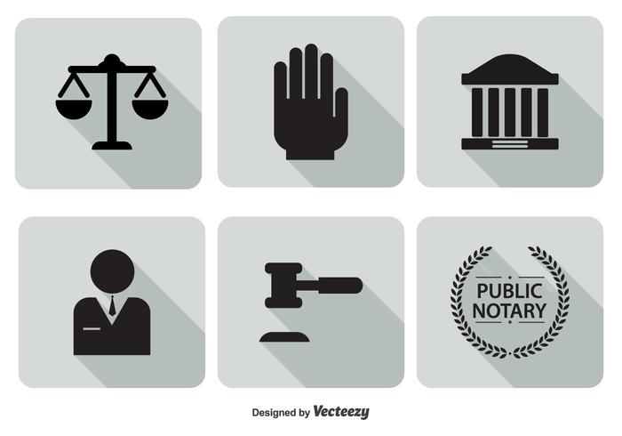 700x490 Long Shadow Law Icon Set