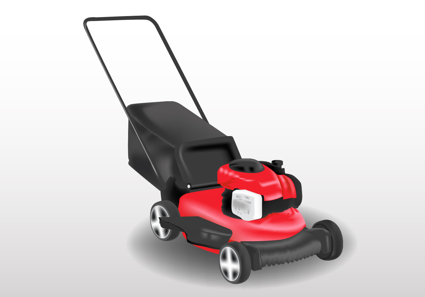 1400x980 Push Mower Free Vector Art