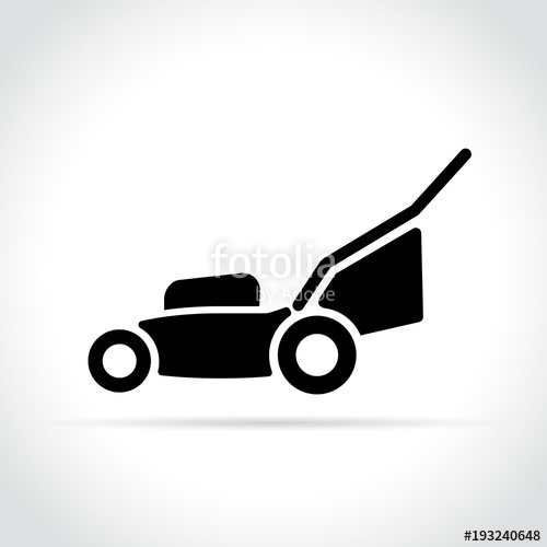 500x500 Lawn Mower Icon On White Background Stock Image And Royalty Free