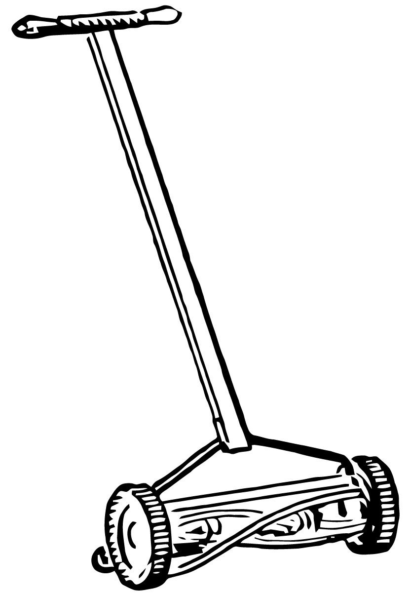 831x1203 Free Vector Art Lawn Mower Images From