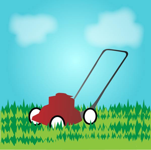 600x599 Lawn Mower Free Vector In Adobe Illustrator Ai ( .ai ) Vector