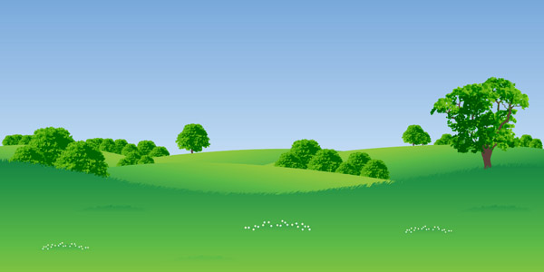 600x300 Vector Tree Lawn Free Vector 4vector