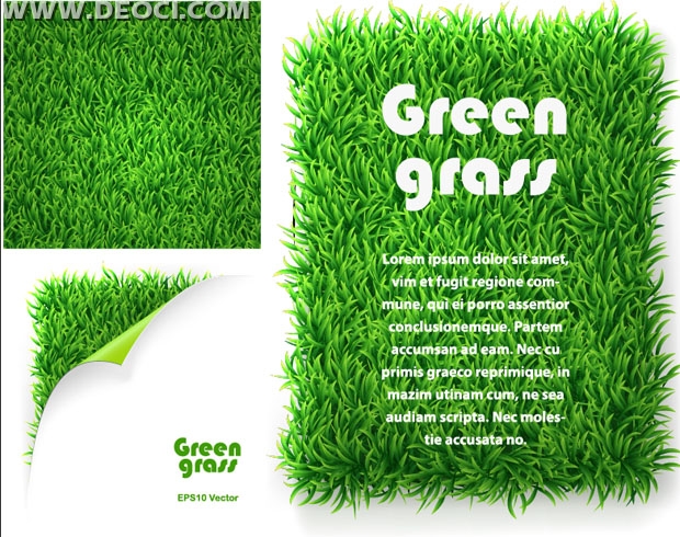 620x490 3 Vector Green Grass Lawn Background Design Material Eps File Free