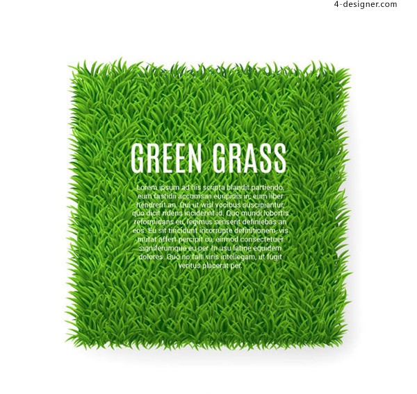 600x568 4 Designer Square Green Lawn Vector
