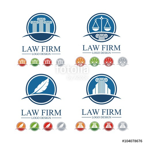 500x500 Lawyer, Law, Attorney, Pillar, Feather, Design Vector Logo
