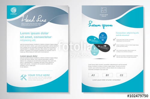 500x331 Vector Brochure Flyer Design Layout Template, Size A4, Front