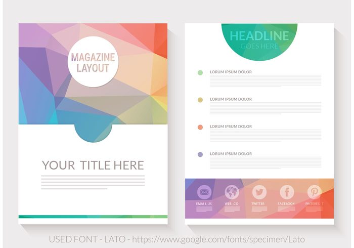 700x490 Free Abstract Triangular Magazine Layout Vector 114875