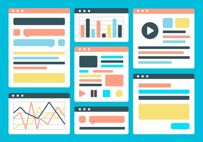 700x490 Free Flat Website Layout Vector Background