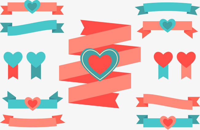 650x423 Love Ribbon, Love Vector, Ribbon Vector, Wedding Elements Png And