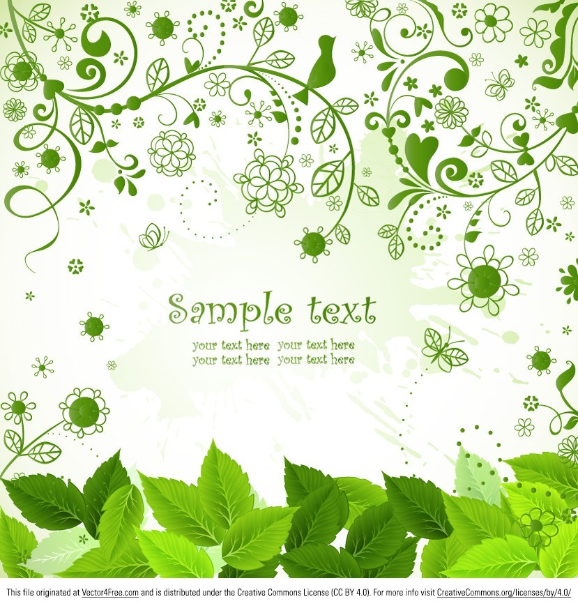 829x869 Free Flourish Leaf Background Vector