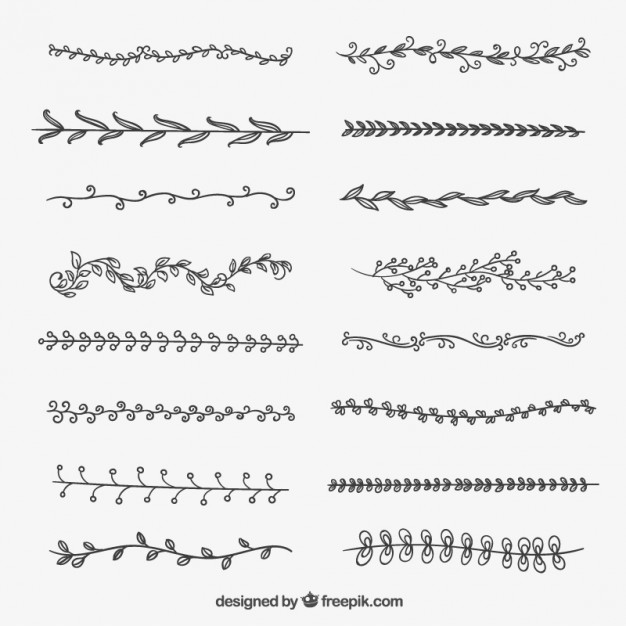 626x626 Sketchy Leaves Borders Vector Free Download