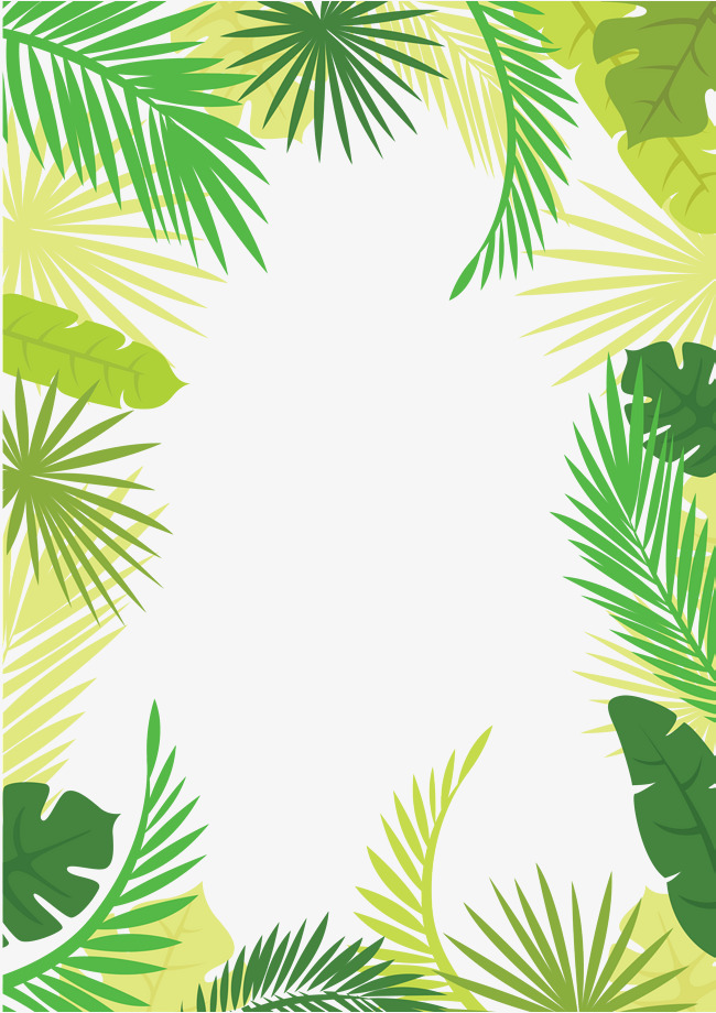 650x920 Vector Tree Leaves Border, Summer Border, Summer Border, Hand