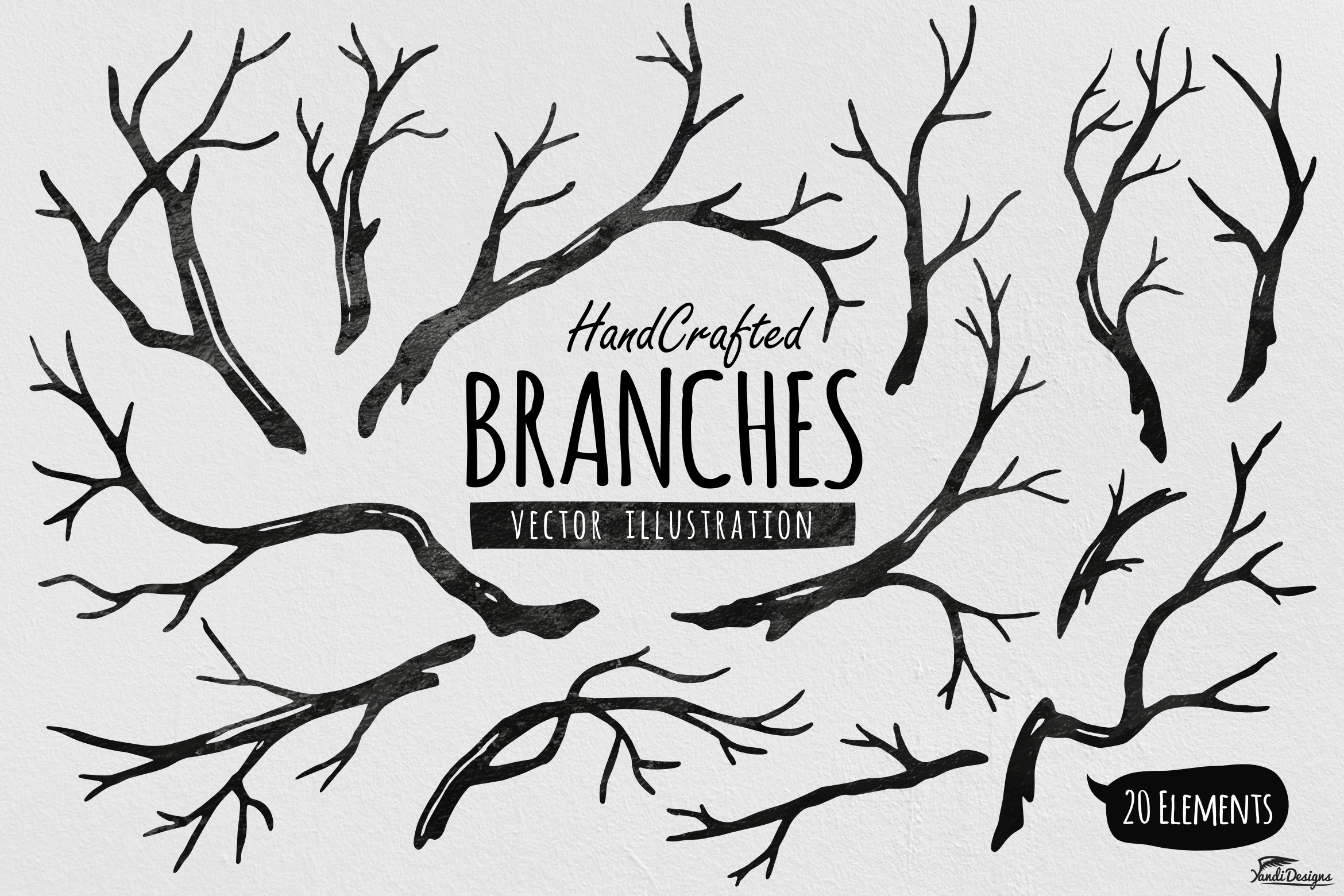2340x1560 Hand Crafted Tree Branches Vector By Ya Design Bundles
