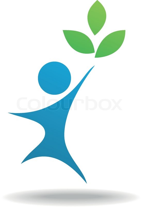 551x800 Vector Illustration Of People And Leaf Icon, Nature Symbol Stock