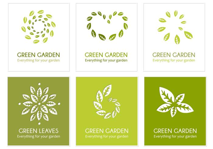 700x490 Green Leaf Logo Vector Pack