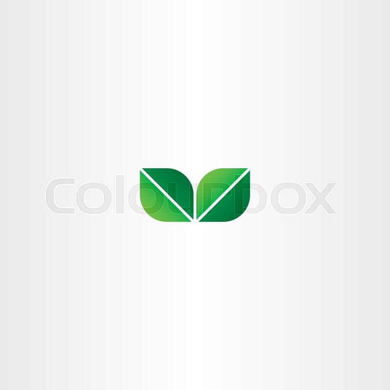 800x800 Green Eco Leaf Logo Element Symbol Stock Vector Colourbox