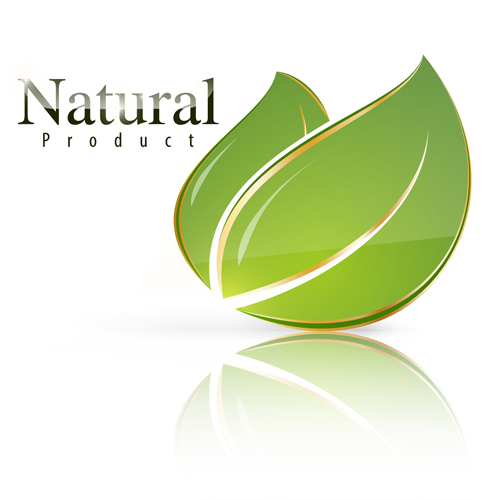 500x500 Shiny Green Leaf With Nature Logo Vector 01 Free Download