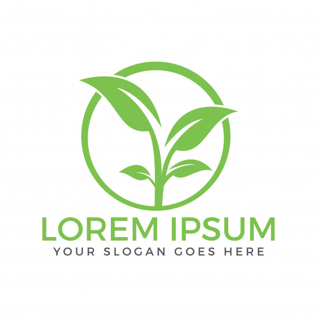 626x626 Circle Green Leaf Ecology Nature Element Vector Logo. Leaf Logo