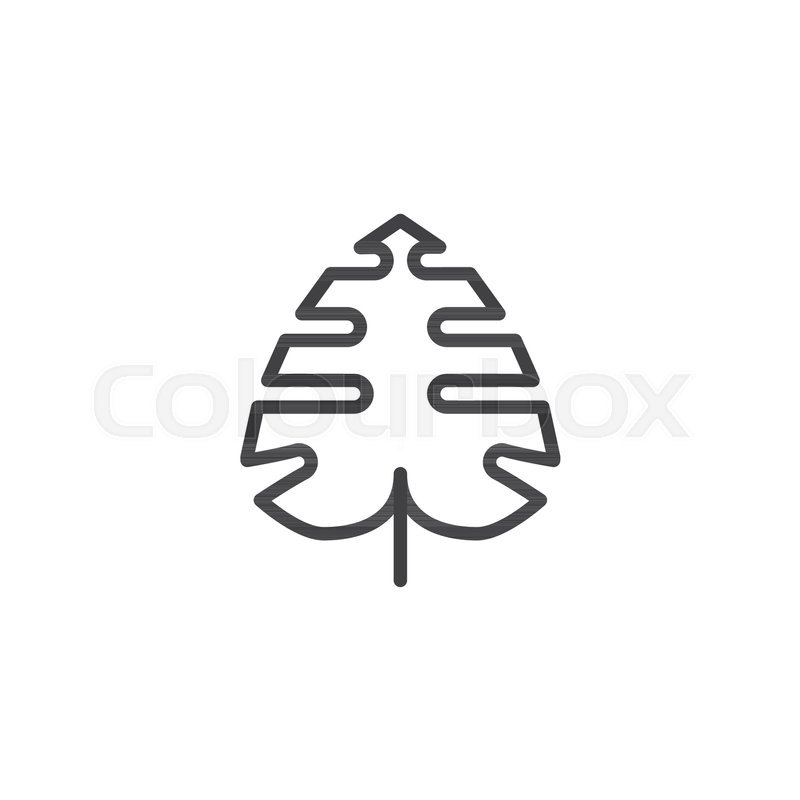 800x800 Philodendron Leaf Outline Icon. Linear Style Sign For Mobile