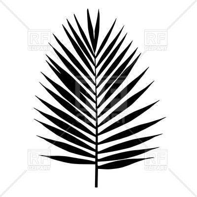 400x400 Silhouette Of Palm Leaf Vector Image Vector Artwork Of Plants