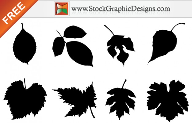 626x401 Black Leaves Vector Stock Images