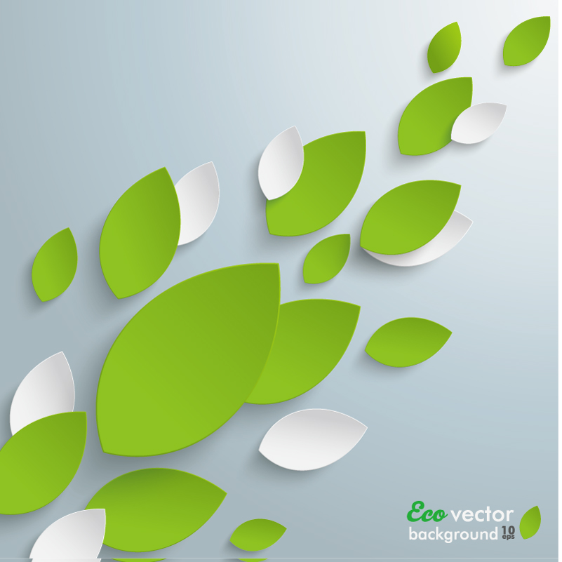 801x801 Paper Cut Leaves Background Vector Free Vector Graphic Download