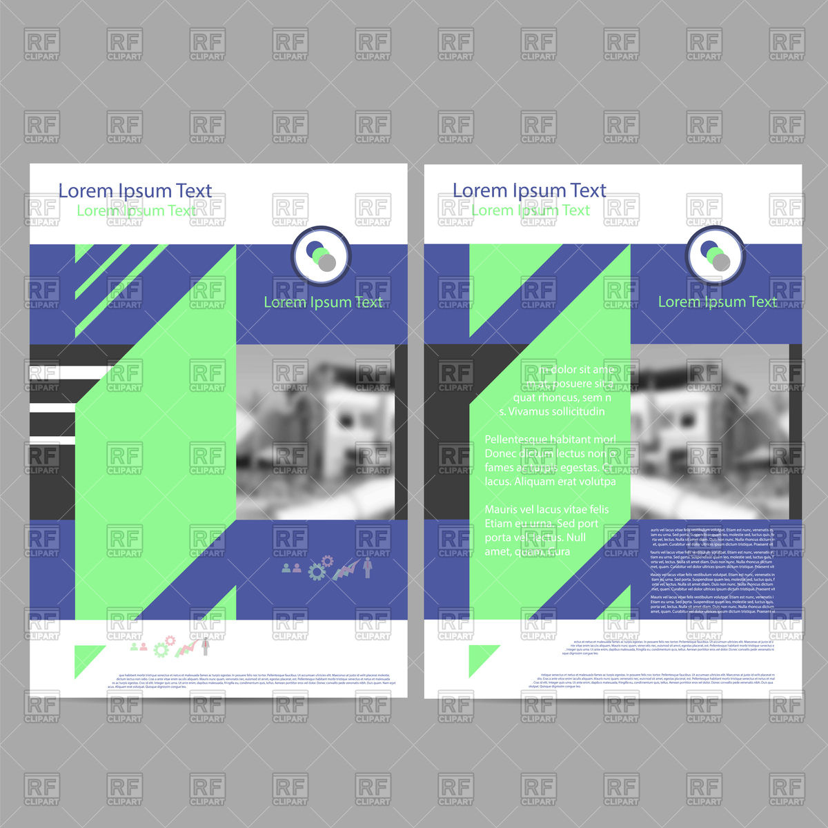 1200x1200 Annual Report Leaflet Brochure Flyer Template Vector Image