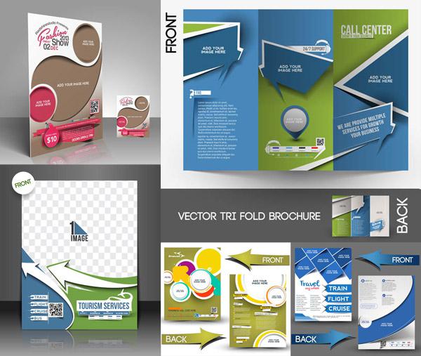 600x507 Three Fold And Leaflets Vector [Eps]