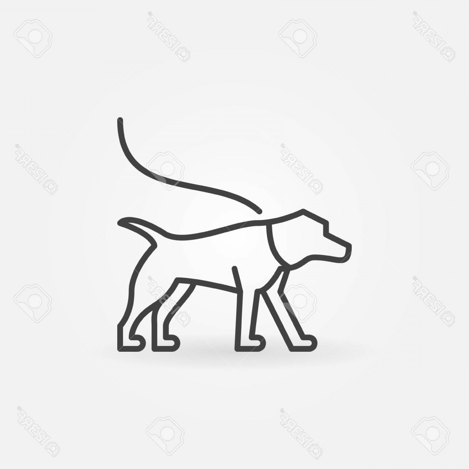 1560x1560 Photostock Vector Dog On A Leash Vector Minimal Icon Arenawp